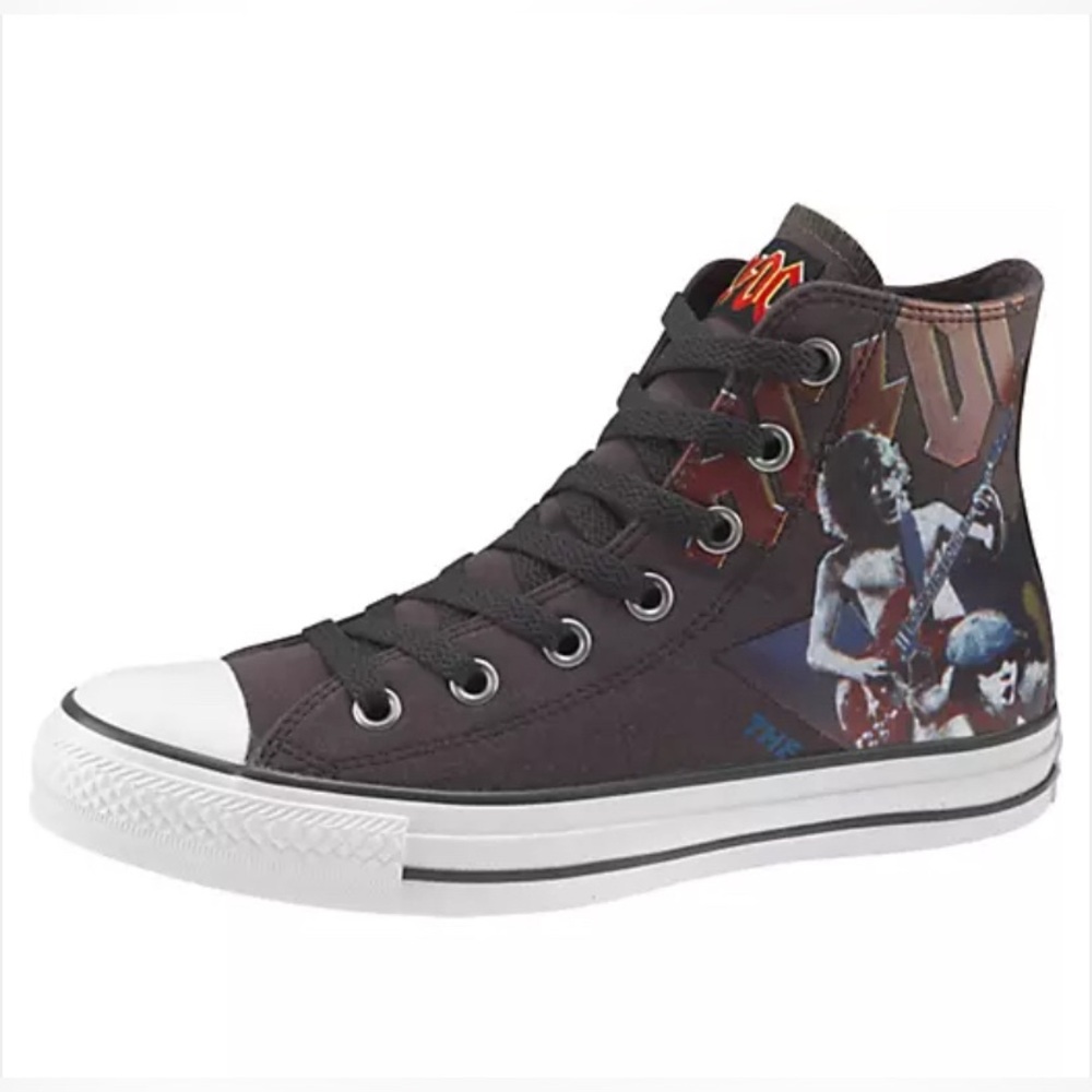EUC AC/DC  x Converse “Europe 84” Chuck Taylor All Star Hi Men’s Size 10